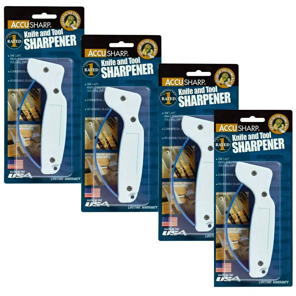 Accusharp Original 47KS Knife & Tool Sharpener Tungsten Carbide Blades 001C | 4 Pack