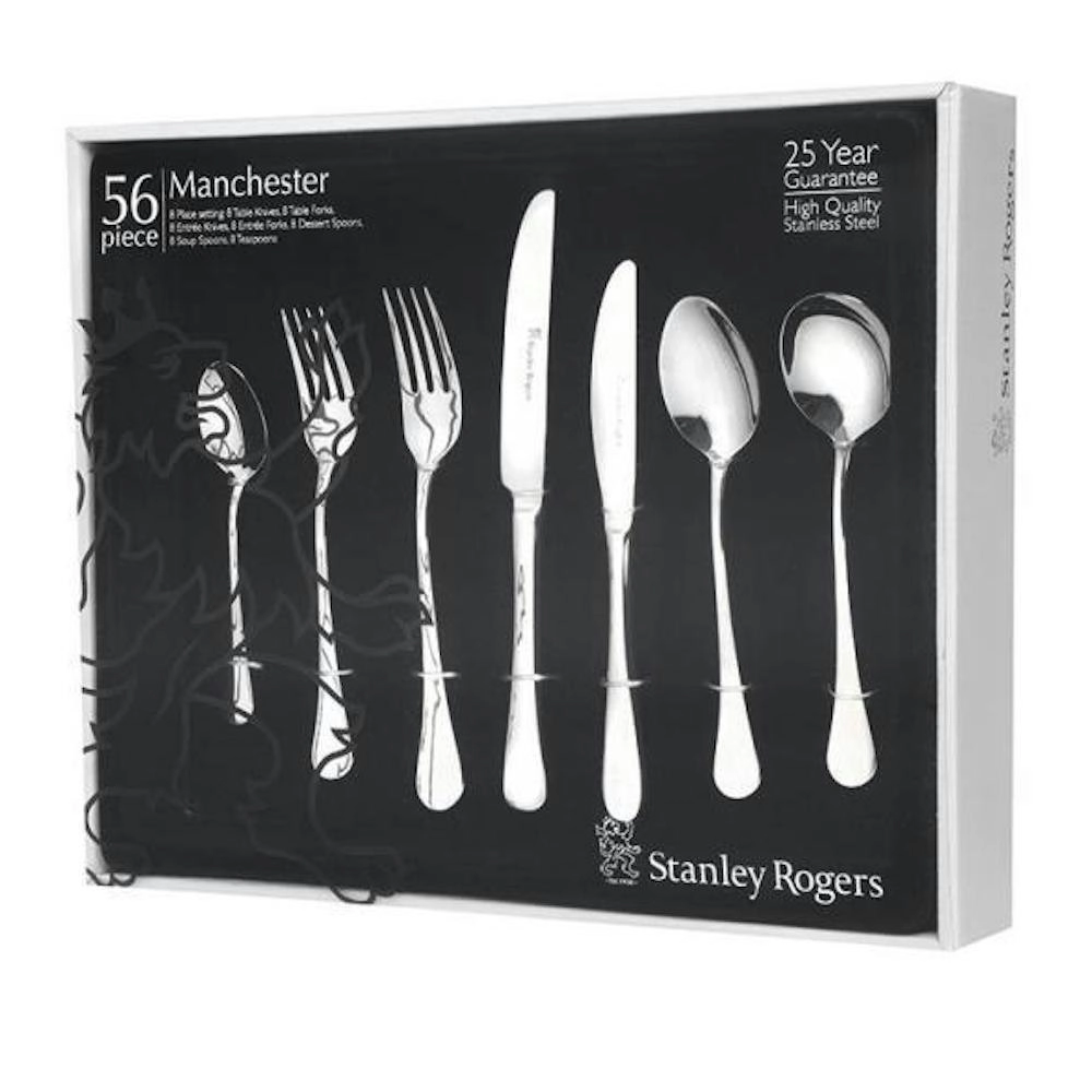 Stanley Rogers 56 Piece Stainless Steel Manchester 56pc Cutlery Set