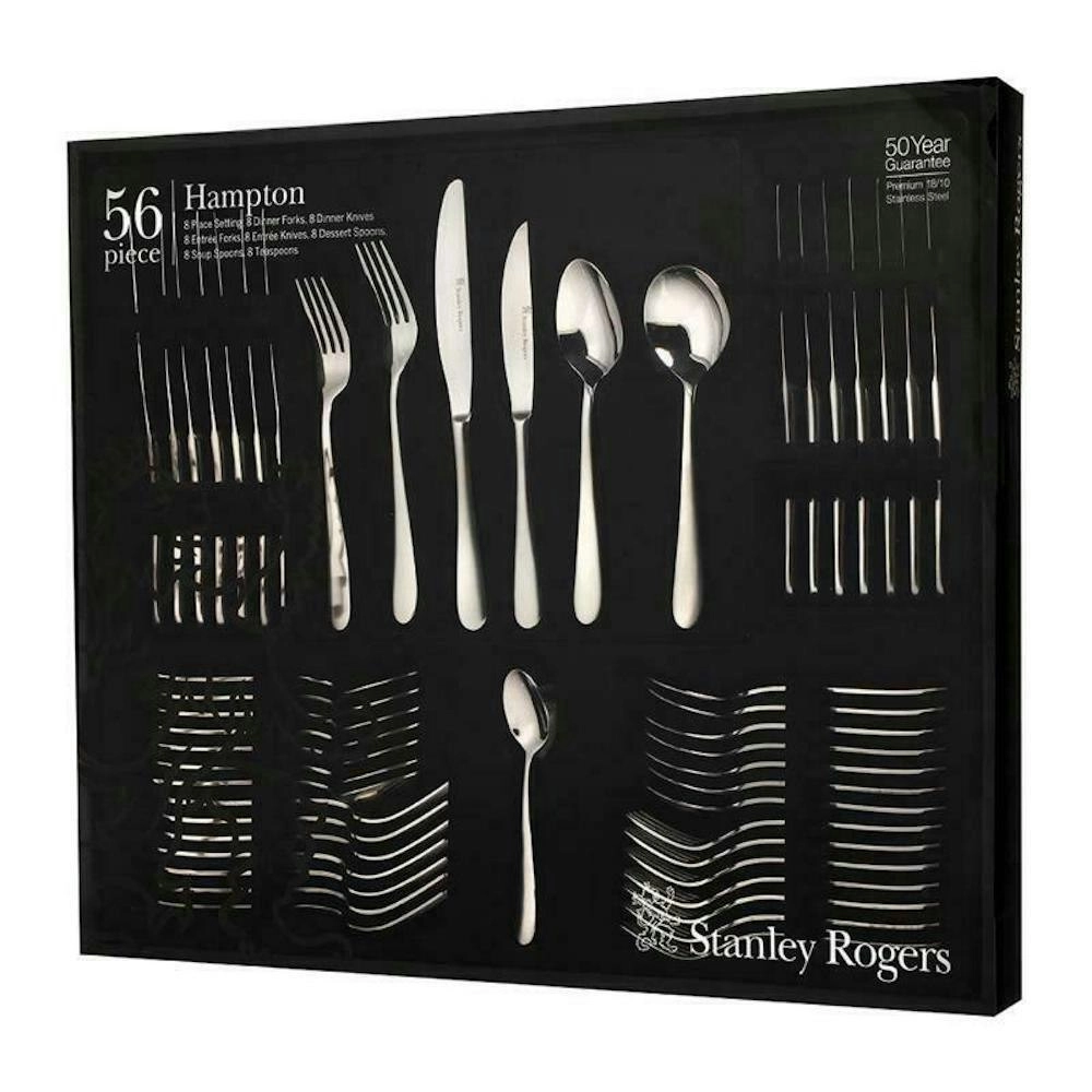 Stanley Rogers 56 Piece Stainless Steel Hampton Cutlery Set | 56pc