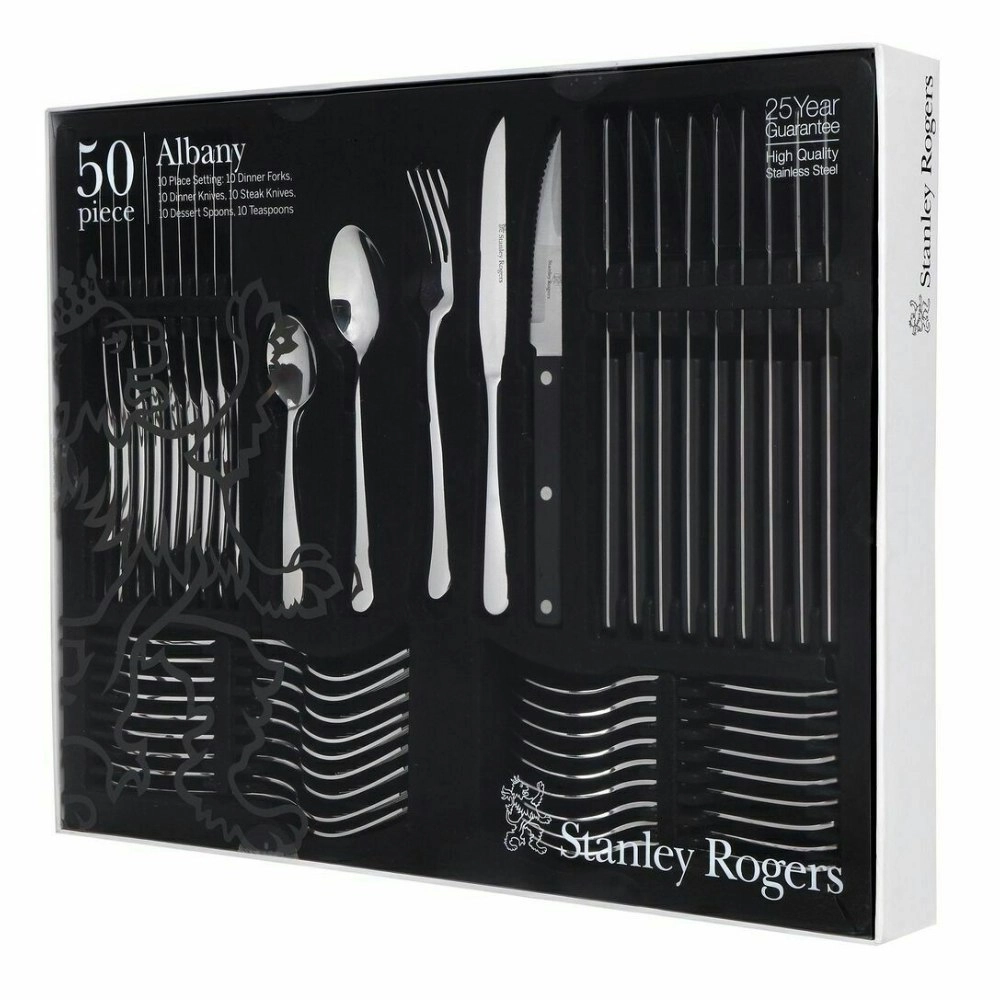 Stanley Rogers 50 Piece Albany Cutlery Set With Steak Knives | 50pc