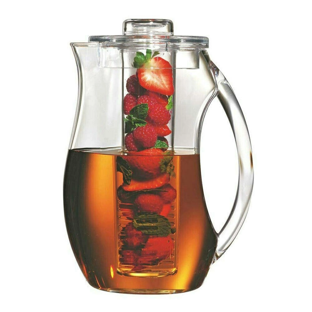 Serroni Fruit Infusion Pitcher Juice / Water Container Jug Clear