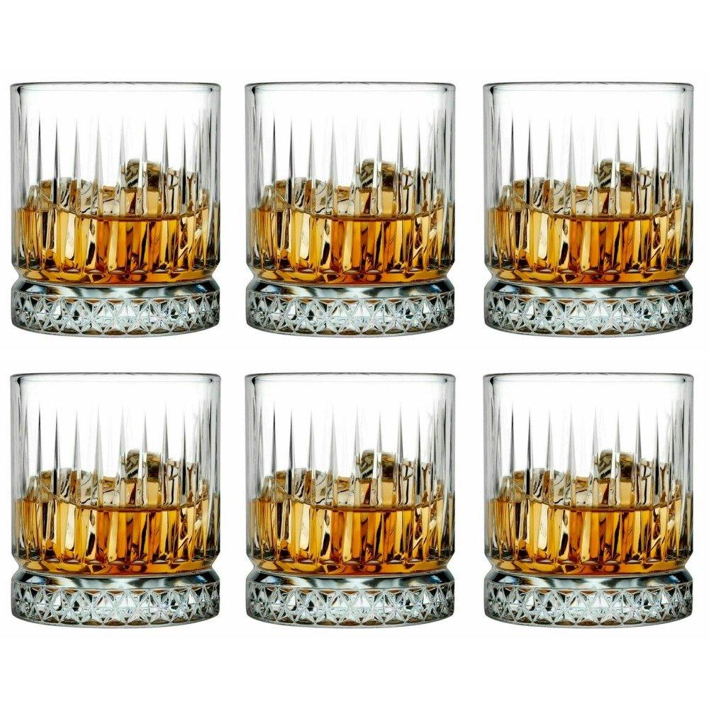 Pasabahce Elysia Whiskey Glass Tumbler 355ml | Set of 6