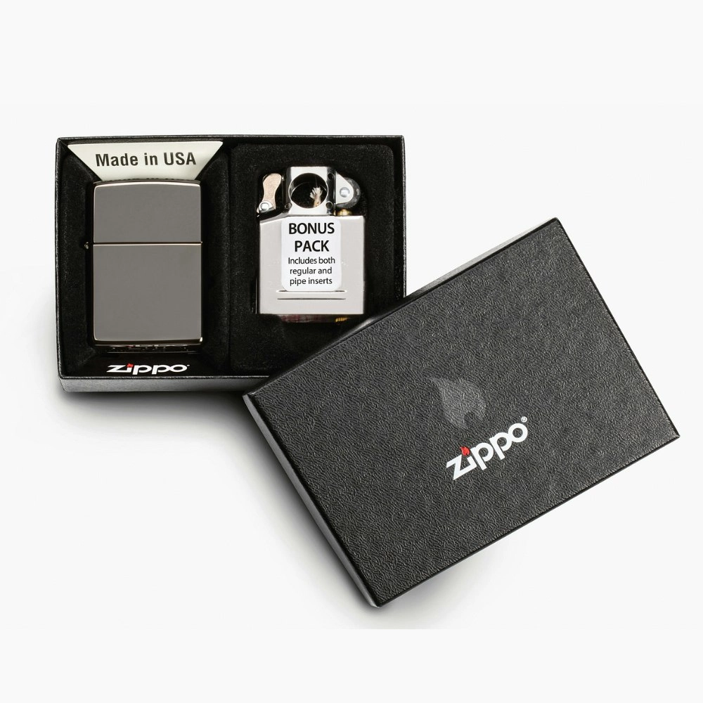 Zippo Windproof Lighter Black Ice with Pipe Insert | 93789