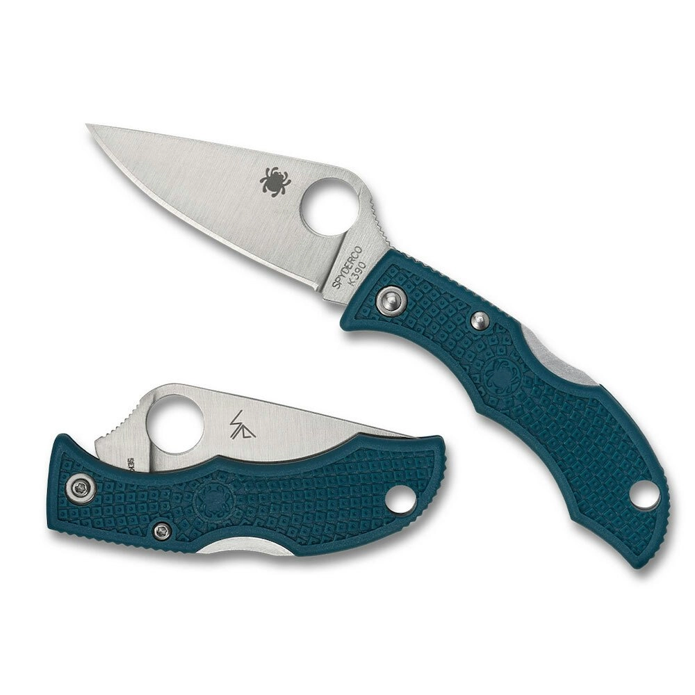 Spyderco Ladybug Blue K390 Plain Blade Folding Knife Yslfp3k390