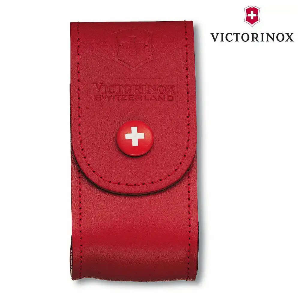Victorinox Swiss Army Red Leather Pouch 5-8 Layers