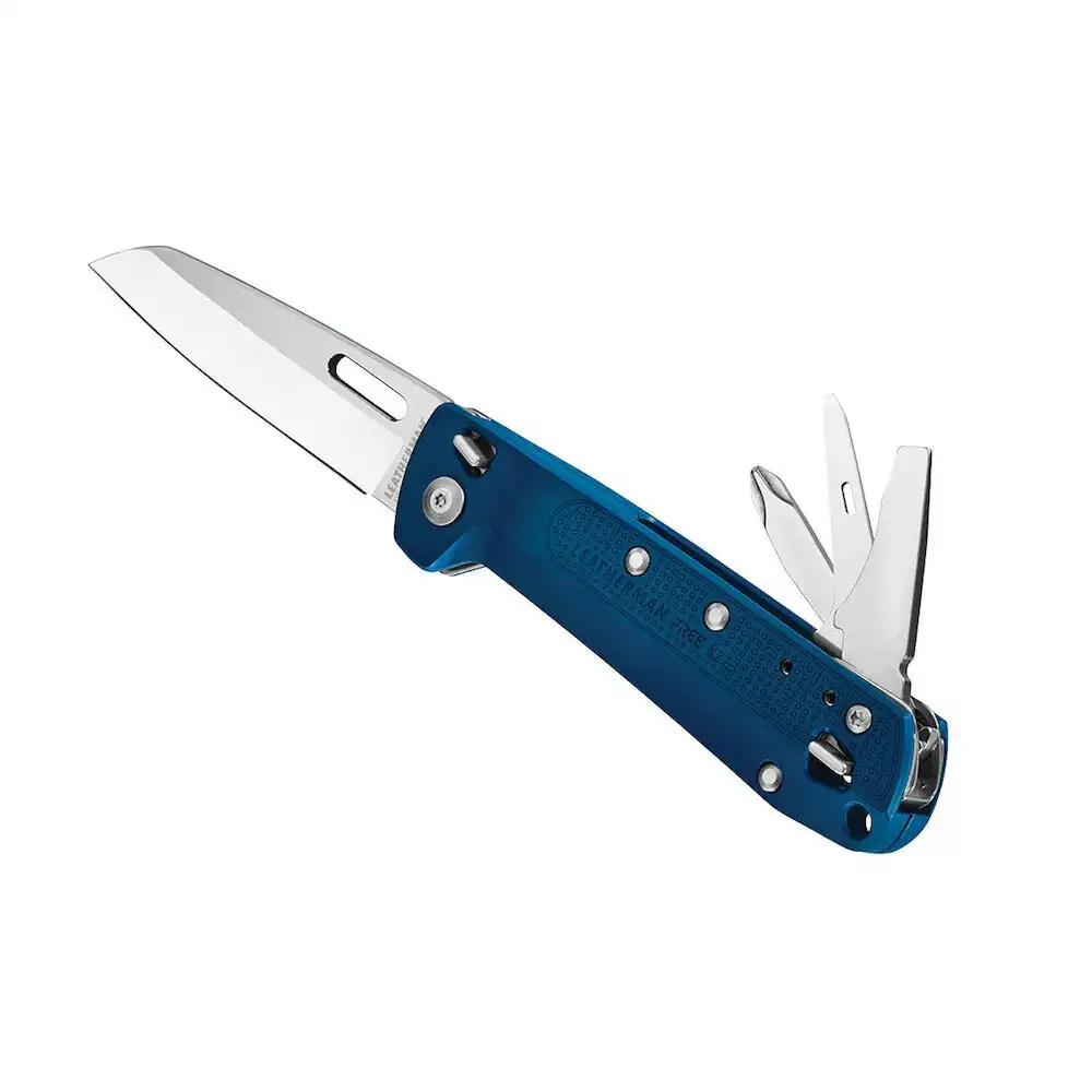 Leatherman Free K2 Multi Tool & Pocket Knife | 8 Tools Navy
