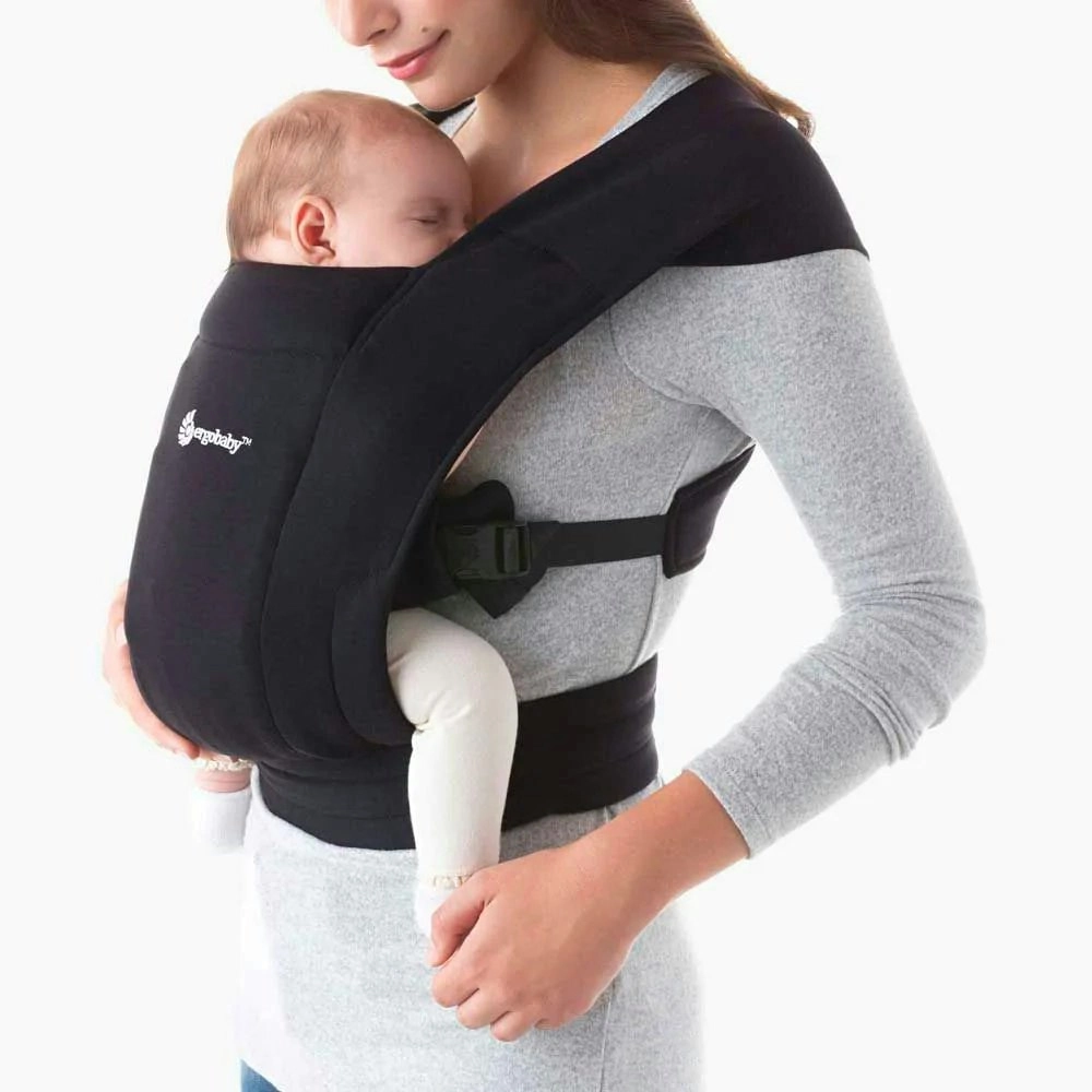 Ergobaby Embrace Cozy Newborn Baby Carrier | Pure Black