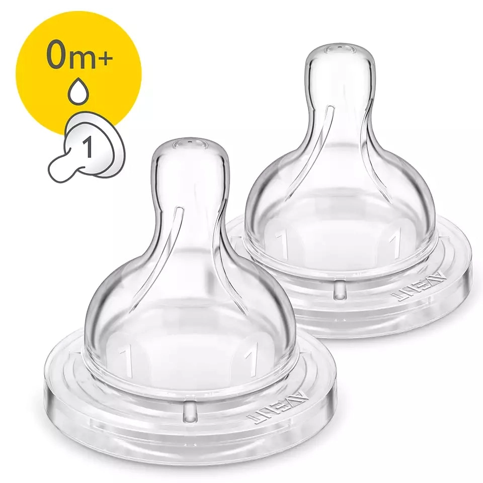 Avent Anti Colic Silicone Teat Twin Pk New Born