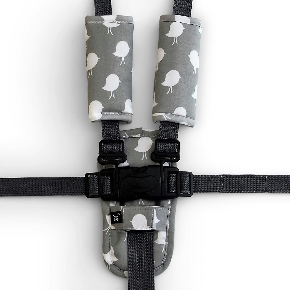 OutlookBaby Harness Cover Set Birds Grey