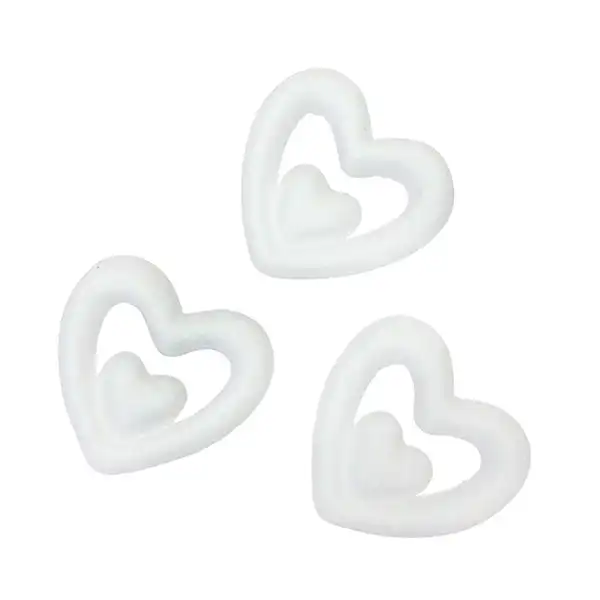 Makr Polyfoam Double Heart, 8cm- 10pk