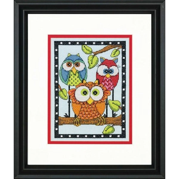 Dimensions Stitch Kit, Owl Trio- 5x7in