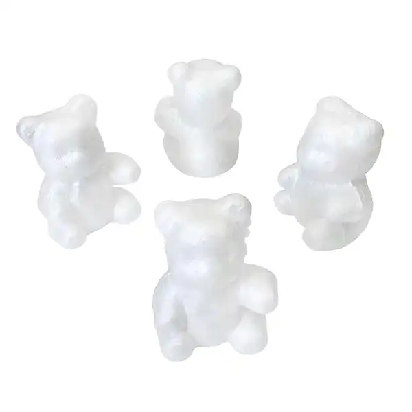 Makr Polyfoam Small Bears, 7.4x 4.6 x 4.3cm- 20pk