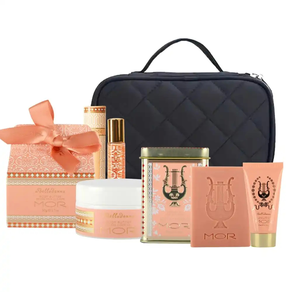 MOR Belladonna Little Luxuries Travel Pack Case - Hand Cream, Perfume Oil, Soap, Body Butter