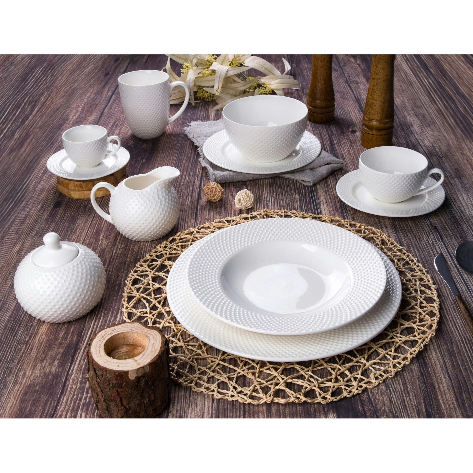 ShervinVerkil ProminenceÂ New Bone China 16-piece Dinner Set - White