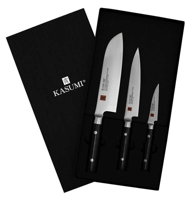 Kasumi 3 Piece Santoku Knife Set