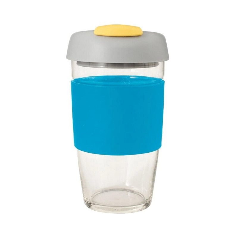 Avanti 473ml Glass GOCUP Blue/Grey/Yellow