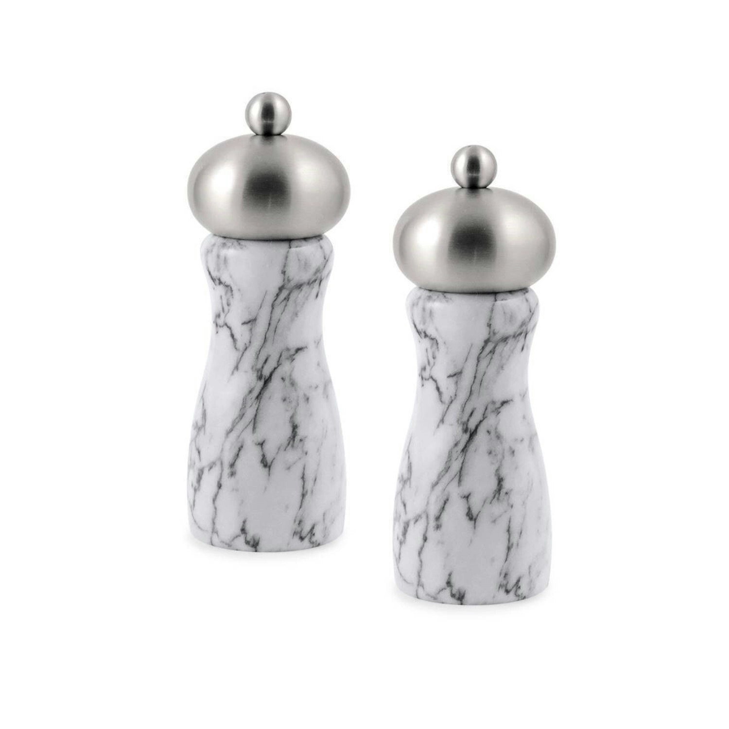 Swissmar 7588081 Arctic White Marble Salt & Pepper Mills White Marble