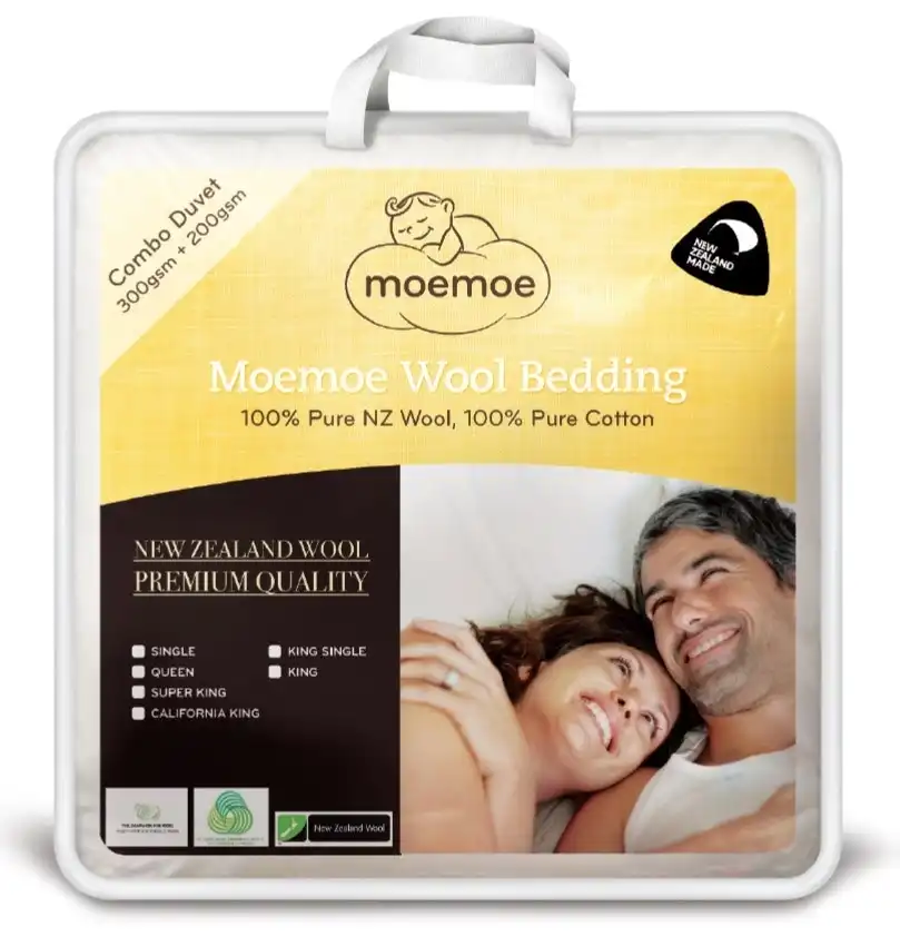 Moemoe 100% New Zealand Wool Combo Duvet Inner - 200+300gsm King