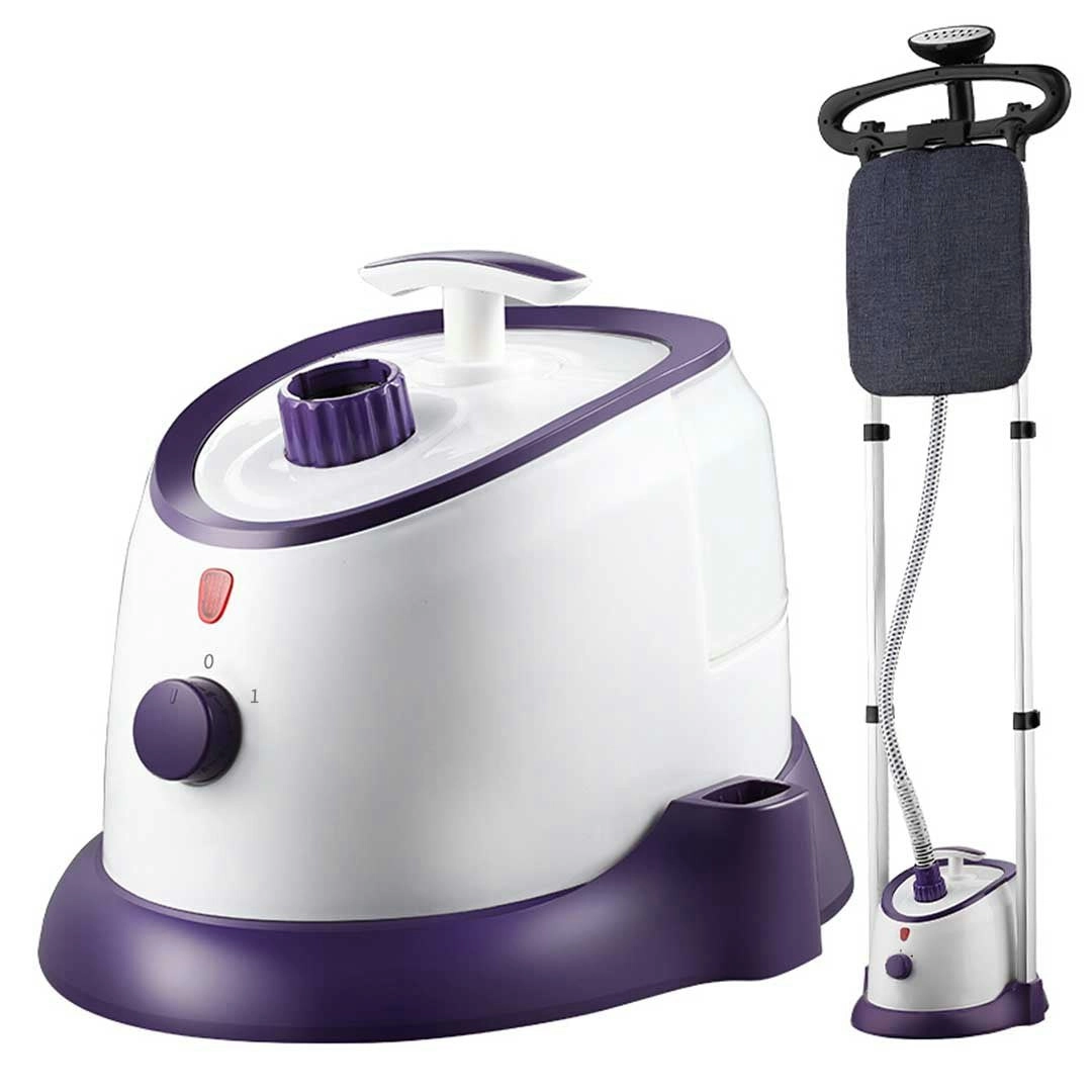 Soga Garment Steamer Vertical Twin Pole Clothes 1700ml 1800w Steaming Kit Purple