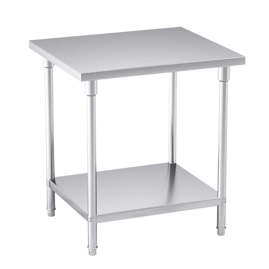 Soga 2-Tier Commercial Catering Kitchen Stainless Steel Prep Work Bench Table 80*70*85cm