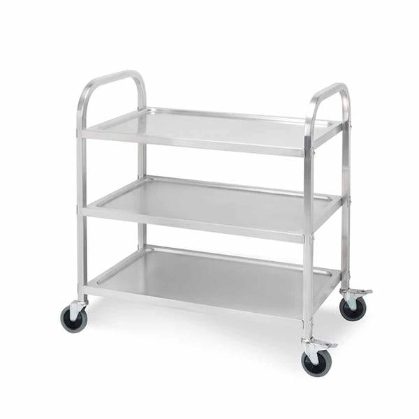 Soga 3 Tier Stainless Steel Kitchen Dinning Food Cart Trolley Utility Size 75x40x83.5cm Small