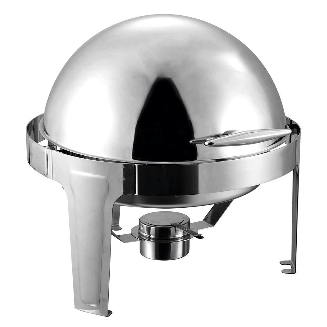 Soga 6L Stainless Steel Chafing Food Warmer Catering Dish Round Roll Top