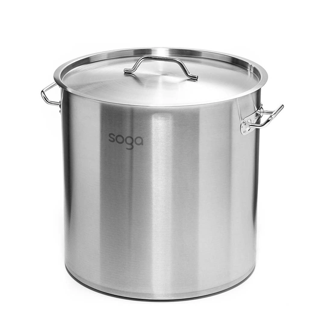 Soga Stock Pot 21L Top Grade Thick Stainless Steel Stockpot 18/10