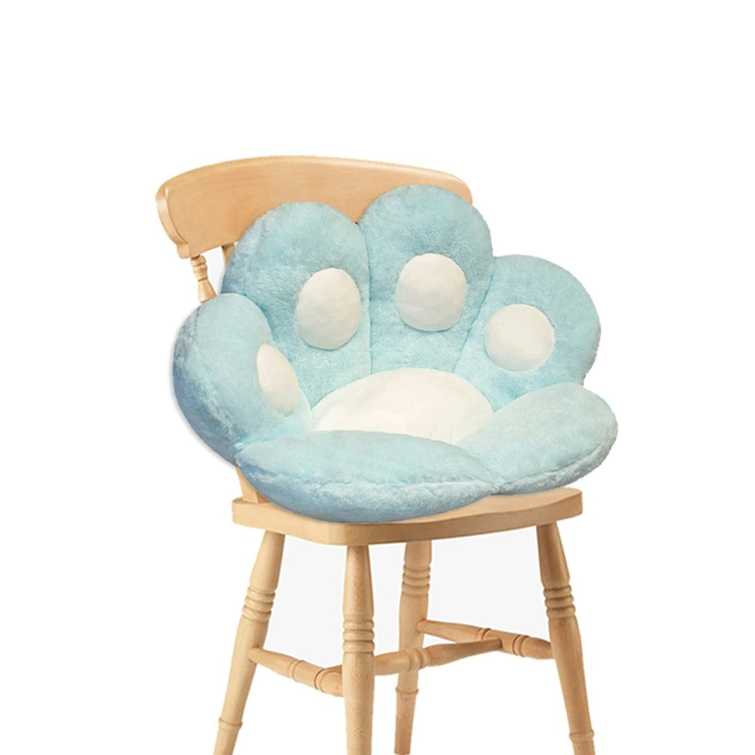 Soga 80cm Mint Blue Paw Shape Cushion Warm Lazy Sofa Decorative Pillow Backseat Plush Mat Home Decor