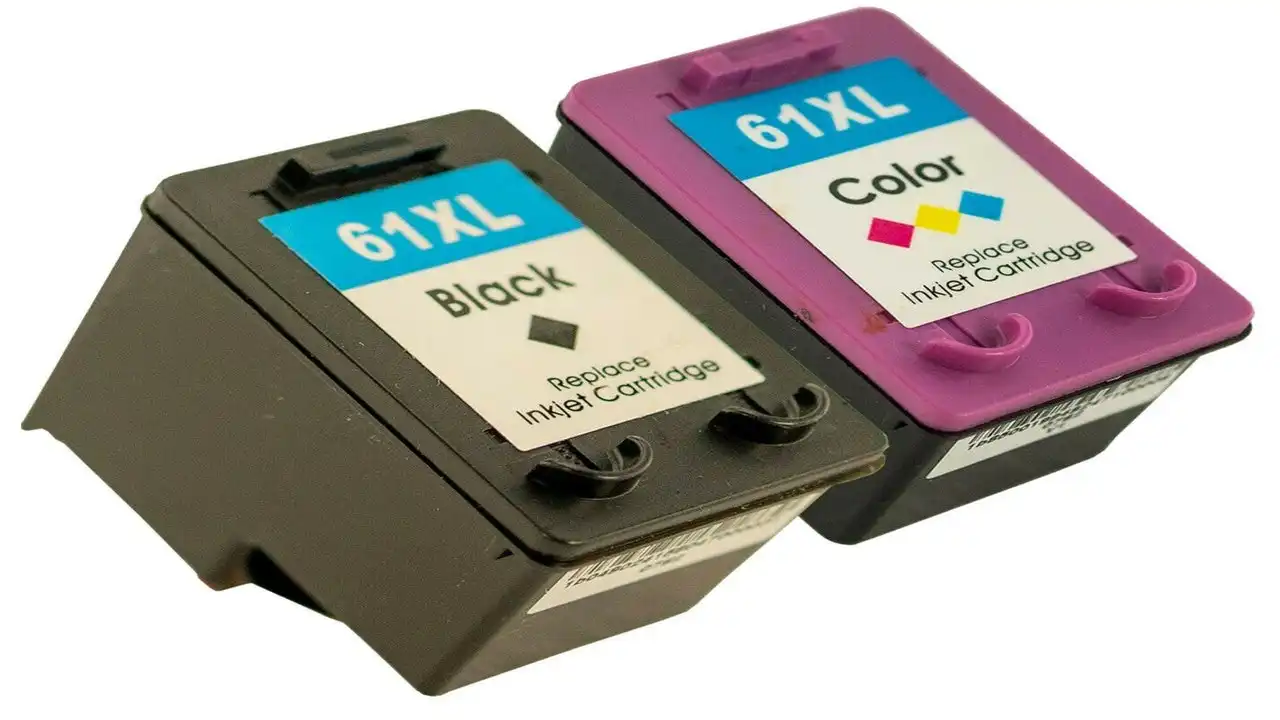 [2 Pack] HP 61XL Compatible High Yield Inkjet Cartridges CH563WA + CH564WA [1BK+1Tri]