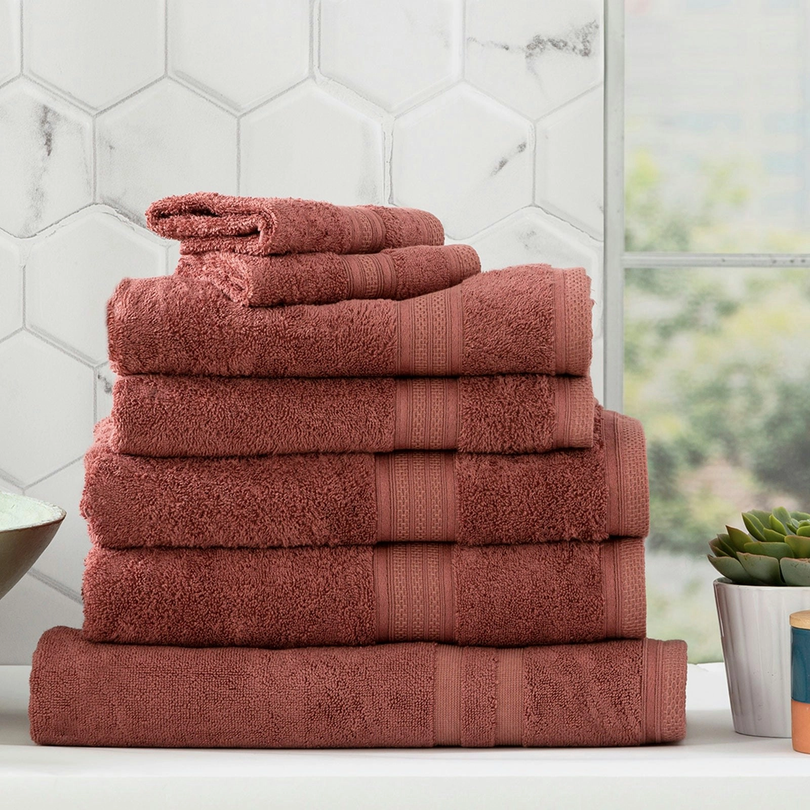 Stella Bamboo Towel Sets Brick