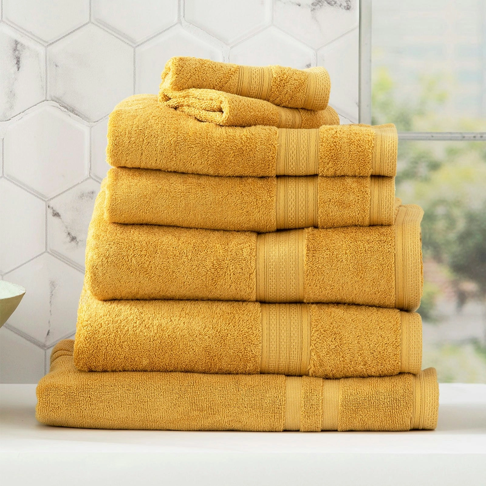 Stella Bamboo Towel Sets Mustard