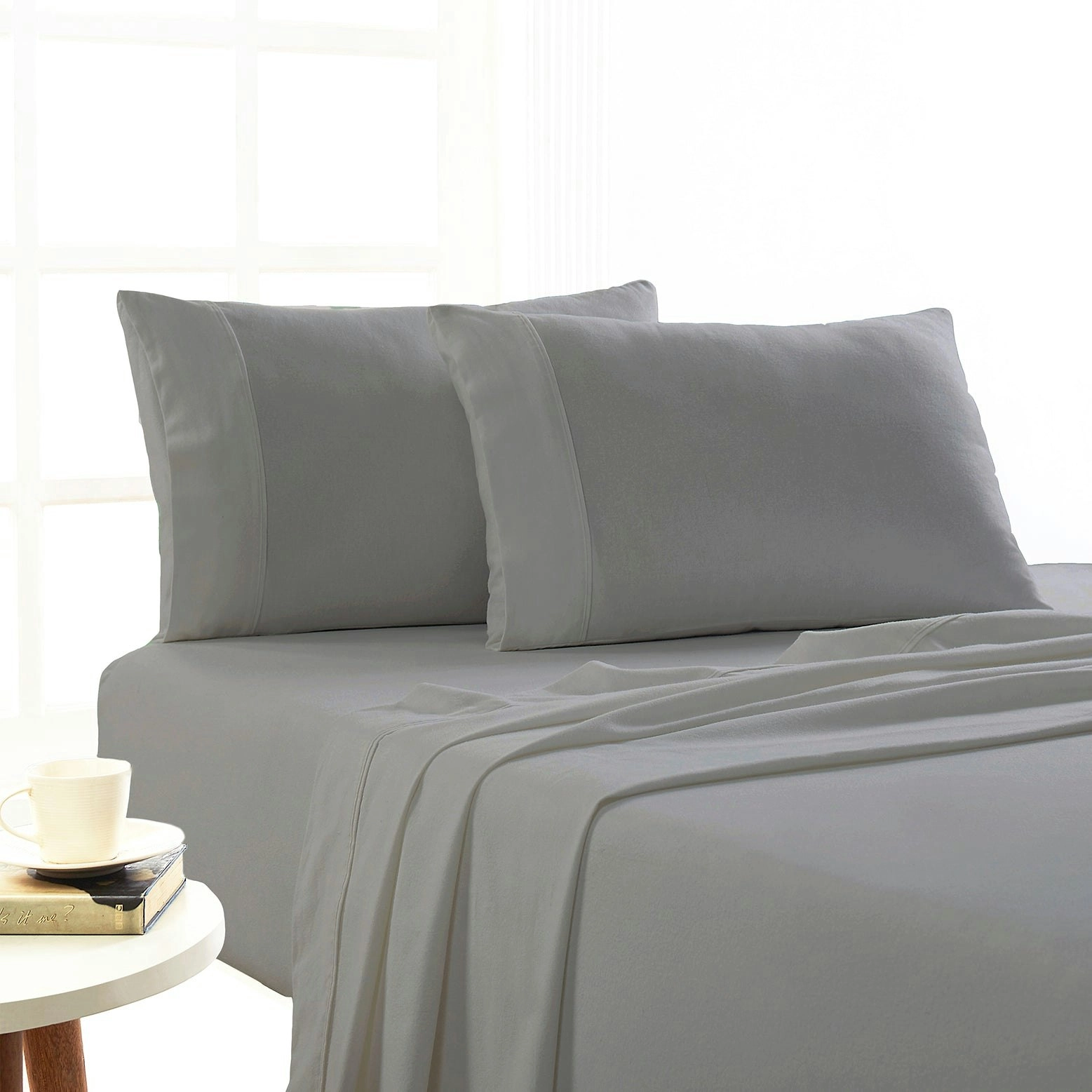 Flannelette Sheets Egyptian Cotton Ash