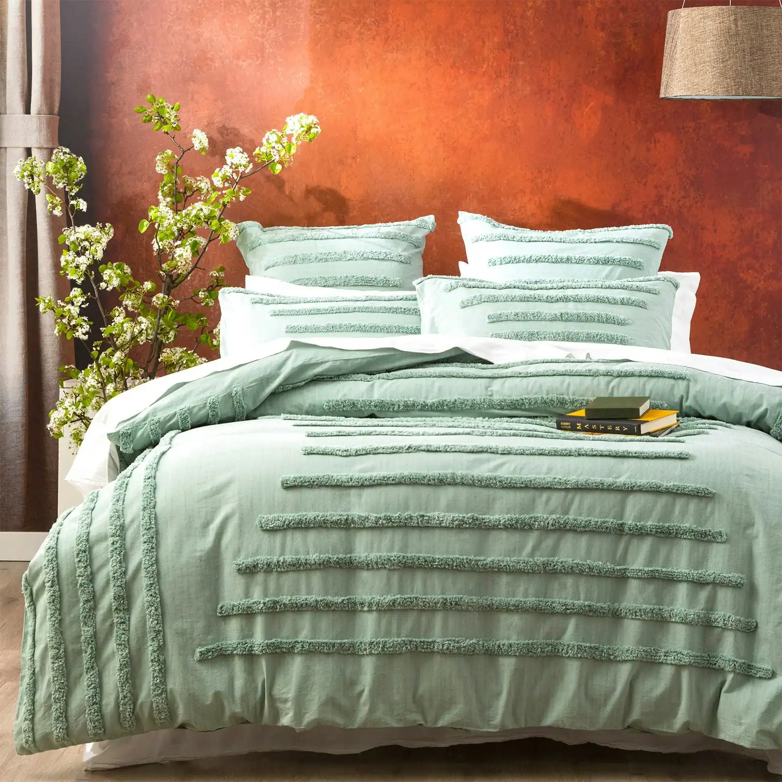 Classic Tufted Quilt Cover Set Sage