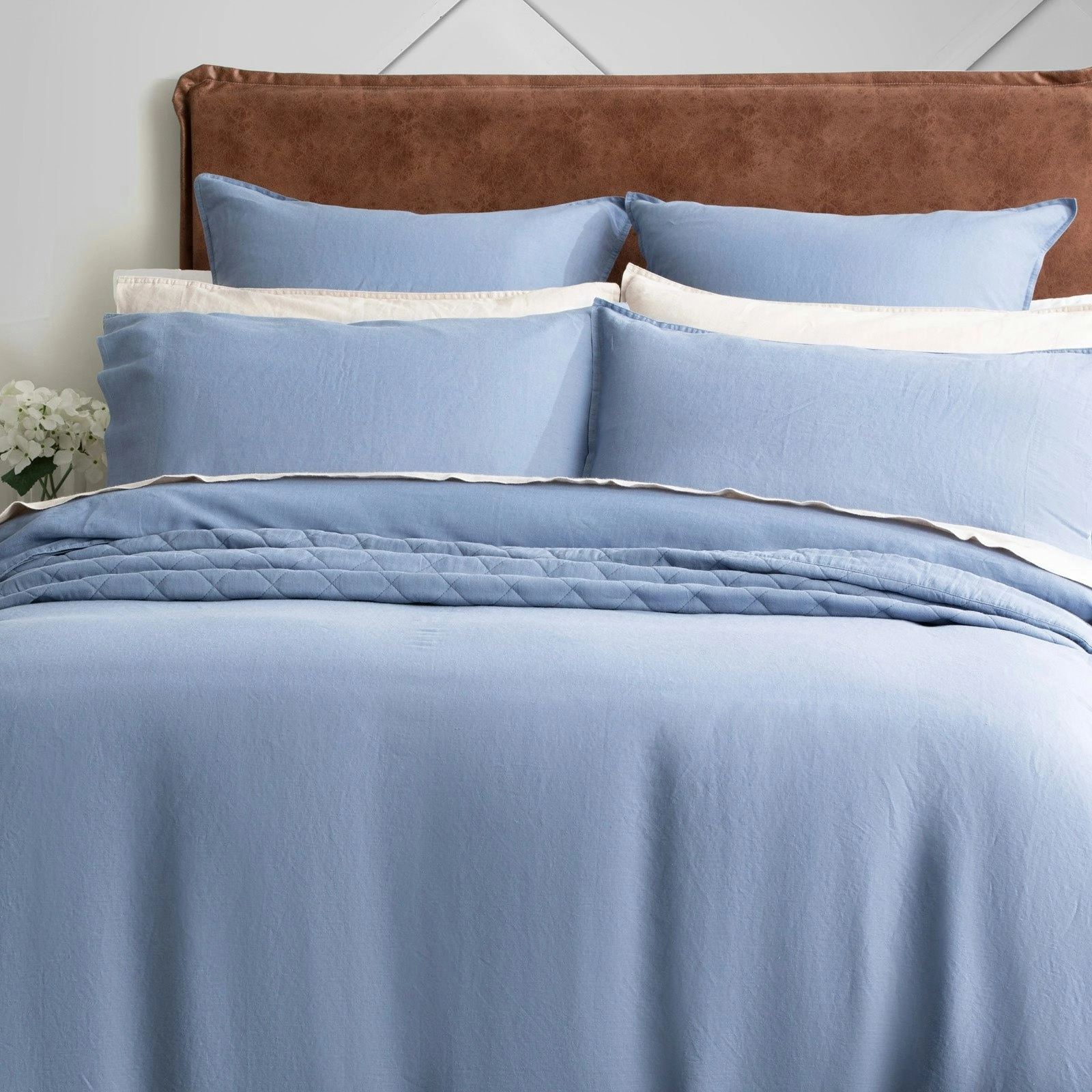 Cavallo Linen Quilt cover Denim