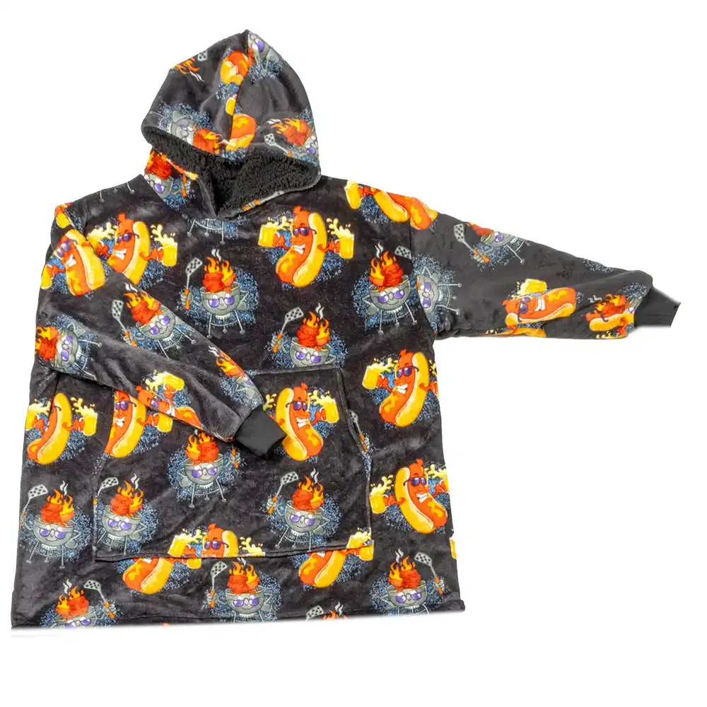 BBQ Black Oversized Blanket Hoodie