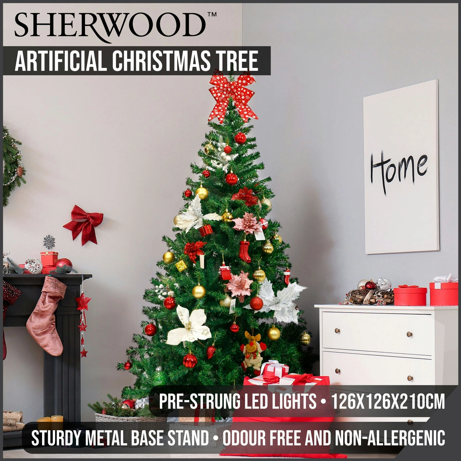 Sherwood Realistic Christmas Trees Green 210cm