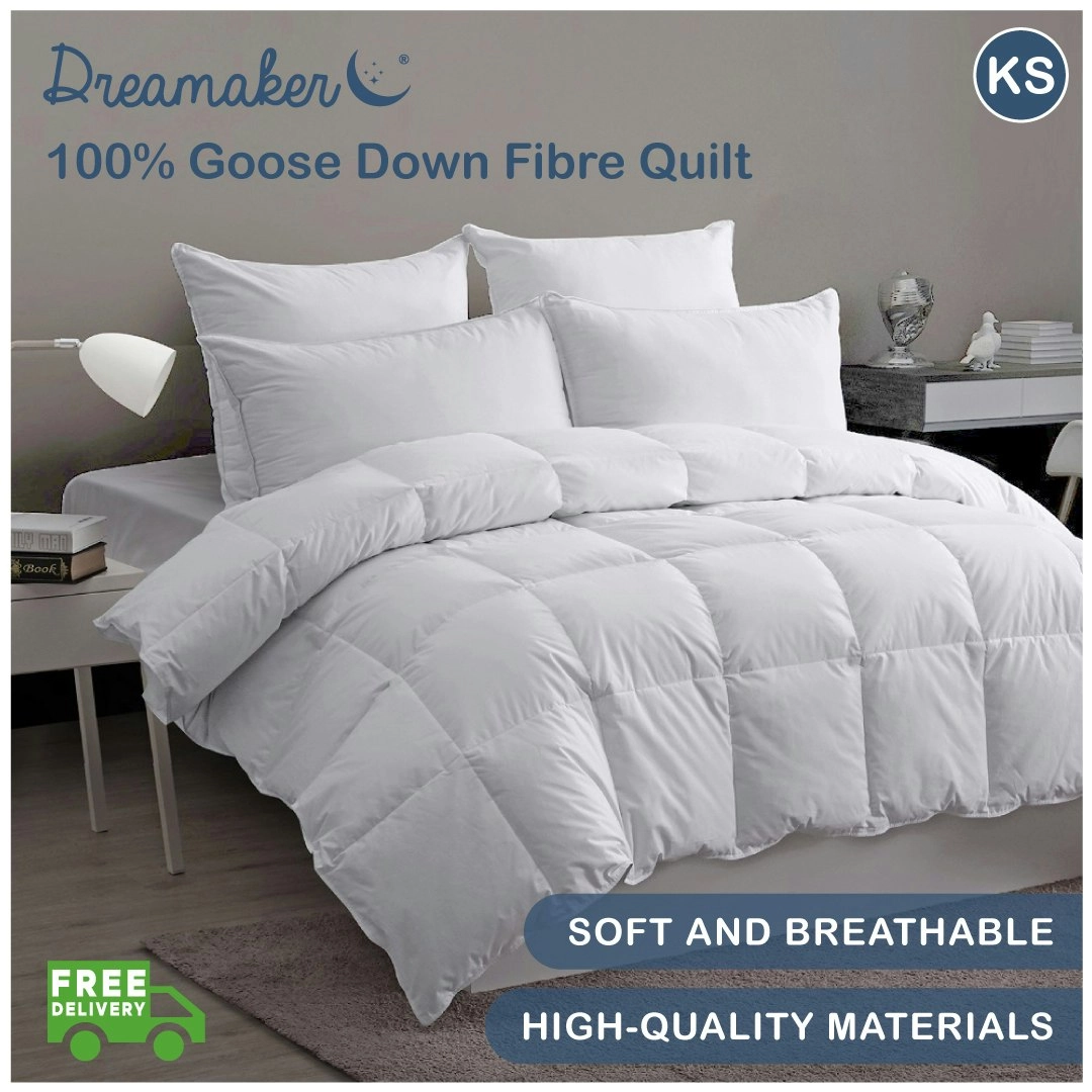 Dreamaker 100% Goose Down Fibre Quilt King Single Bed