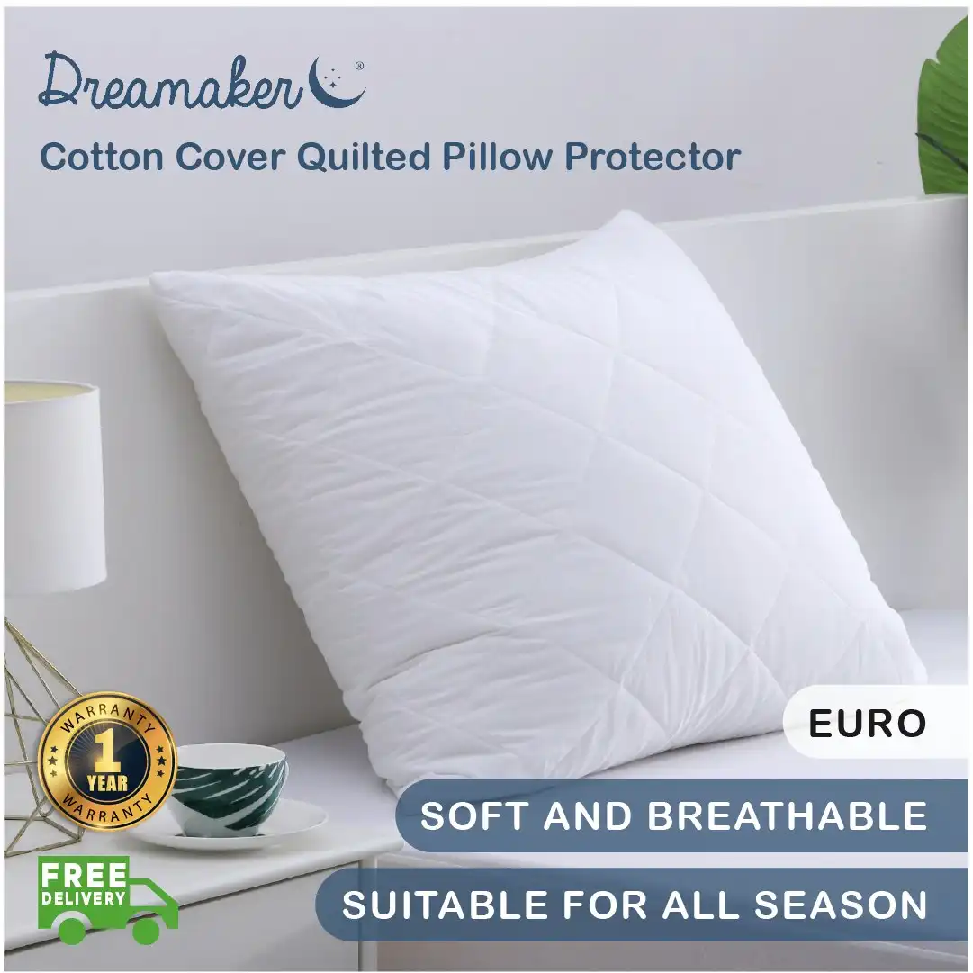 9009519 Dreamaker  Euro size  quilted pillow protector