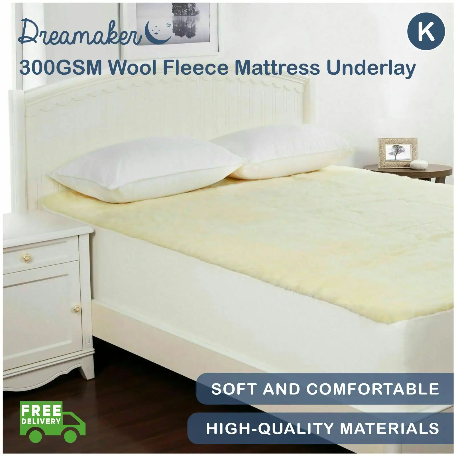 9009050 Dreamaker Australian Wool Underlay KB