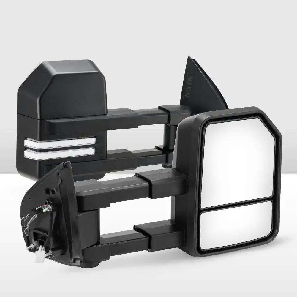 San Hima Pair Extendable Towing Mirrors for Isuzu MU-X MY2013-MY2019 with Indicator
