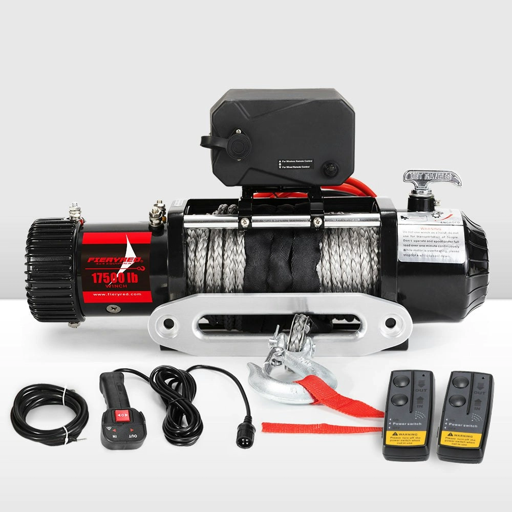 17500LBS Winch Wireless Synthetic Rope 12V Remote Atv 4WD