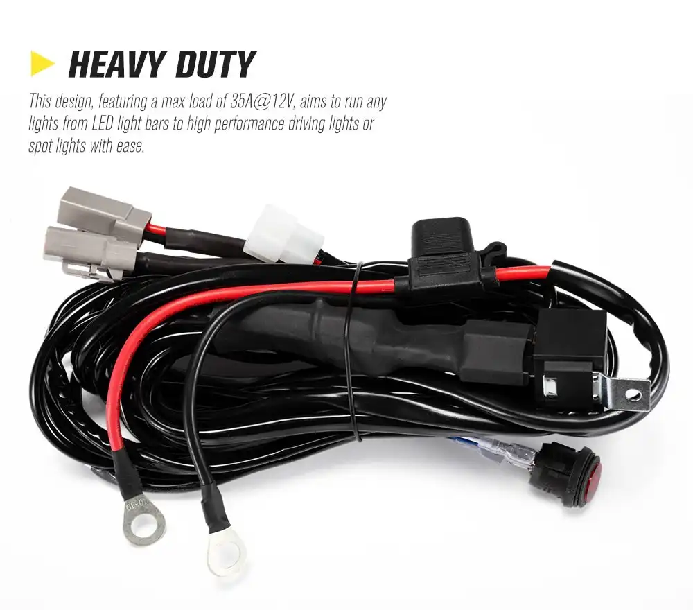 Lightfox 2 Way Dual Connector Plug & Play Smart Harness High Beam Driving Wiring kit