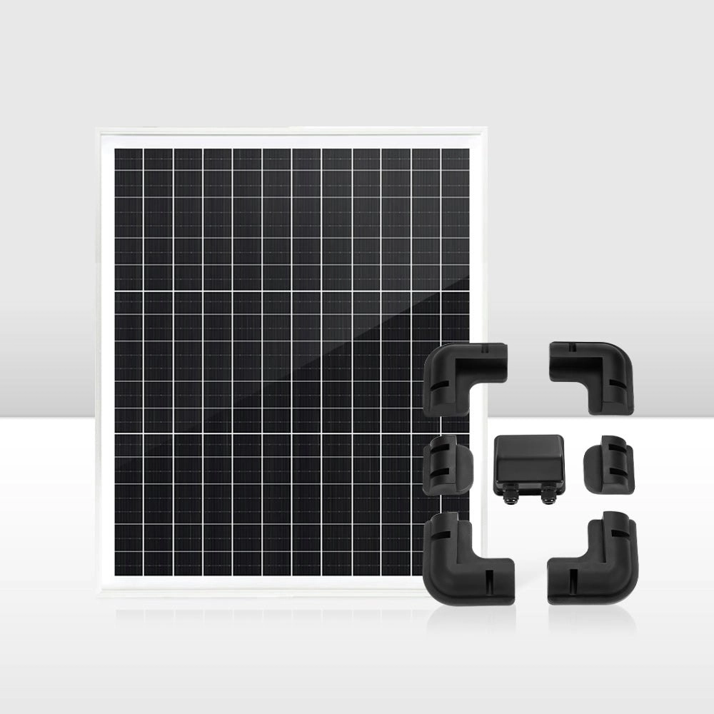 Atem Power 60W 12V Solar Panel Mono Fixed + Solar Mounting Brackets