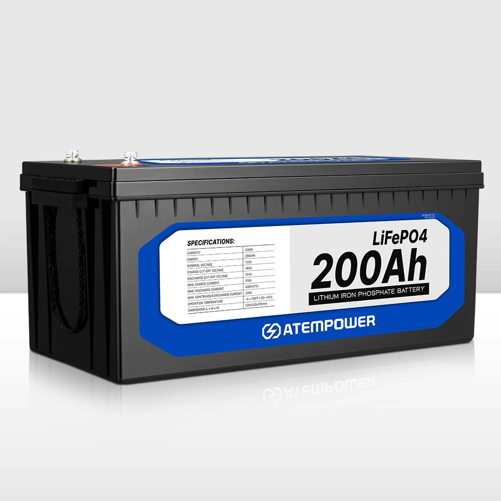 ATEMPOWER 12V 200Ah Lithium Battery LiFePO4