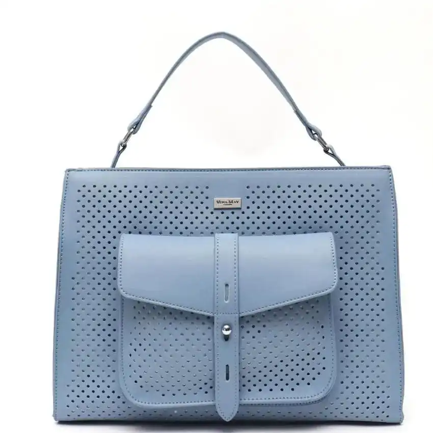 Ryan blue vegan leather handbag
