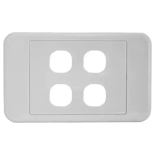 4 Gang Wall Plate Light Switch Wallplate Cover Mech Insert Clipsal Style