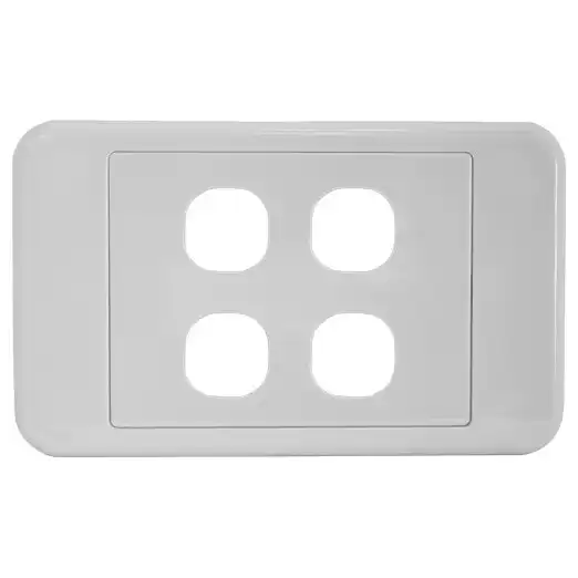 4 Gang Wall Plate Light Switch Wallplate Cover Mech Insert Clipsal Style