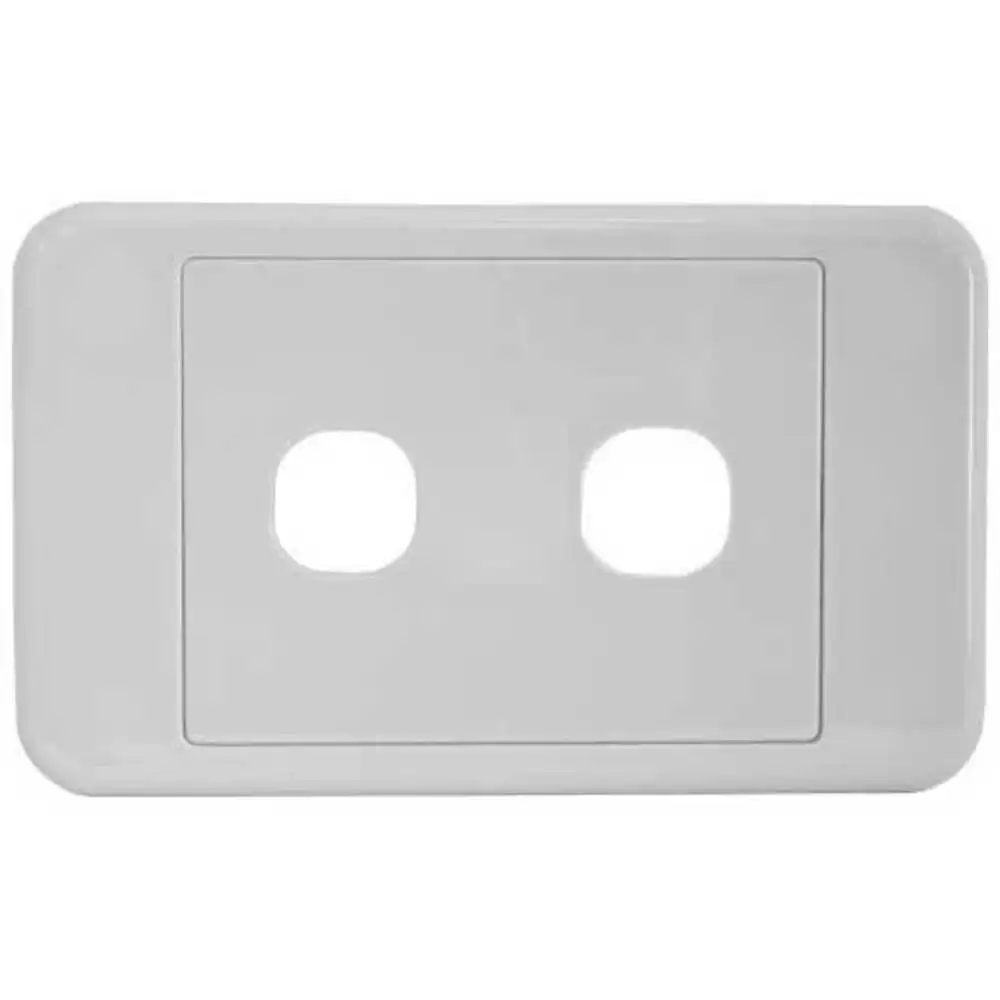 1x 2 Gang Wall Plate Light Switch Wallplate Cover Mech Insert Clipsal Style