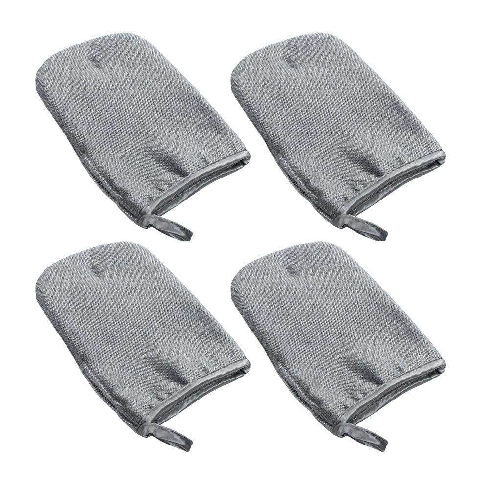 4x Sabco 26cm High Power Car Upholstery Cleaning Mitt Microfibre Fabric/Cloth