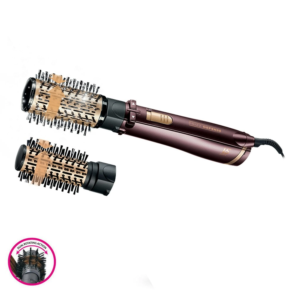 VS Sassoon Frizz Defense Rotating Hot Air Styler 50mm/38mm Hair Brush Dryer